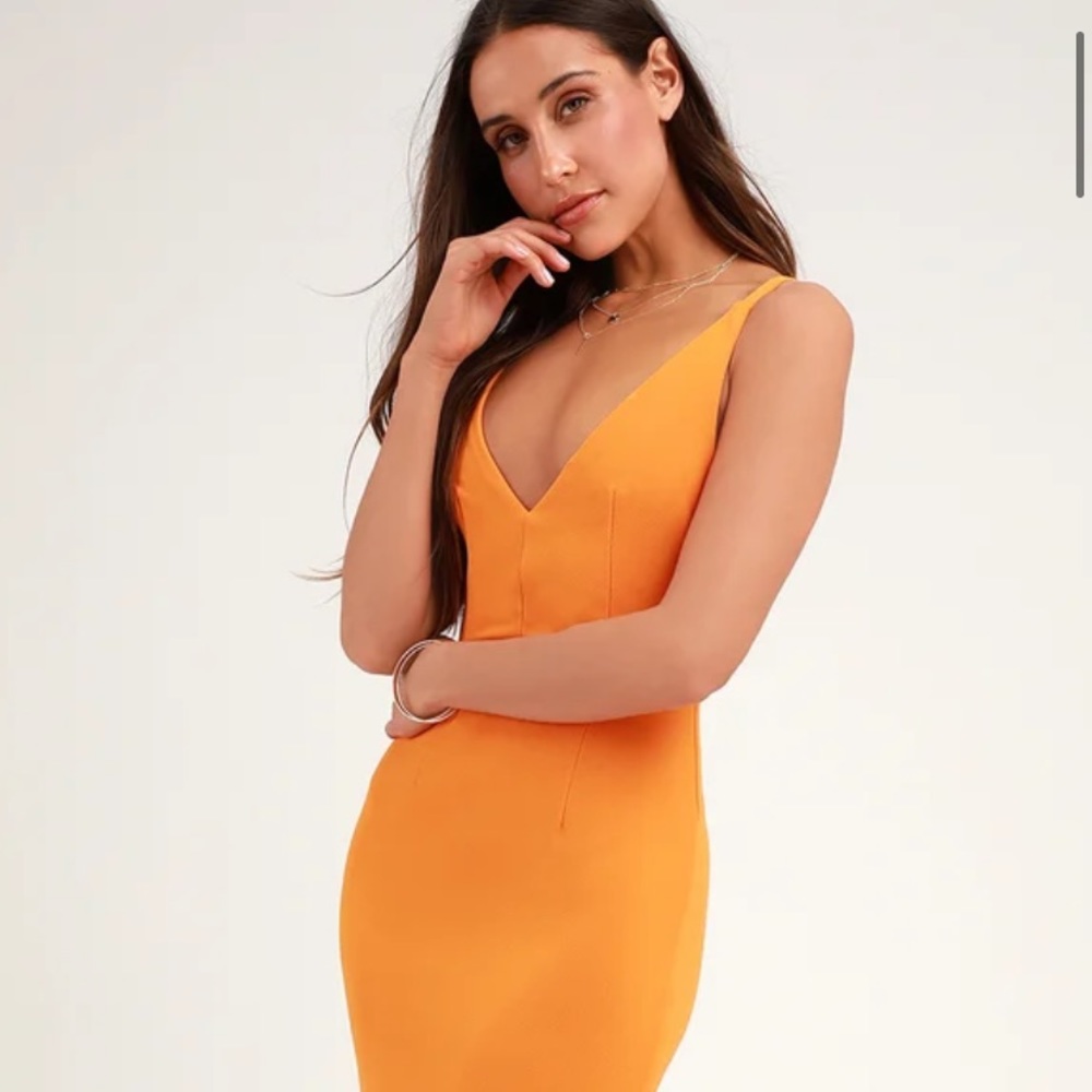 Lulus Melora  Orange Sleeveless Maxi Dress